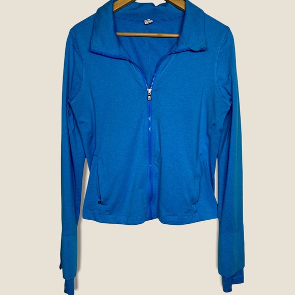 Under Armour blue all season gear zip up athletic jacket with thumb holes - Picture 3 of 9